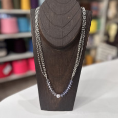 Короткая цепочка с хрустальными ронделями Swarovski